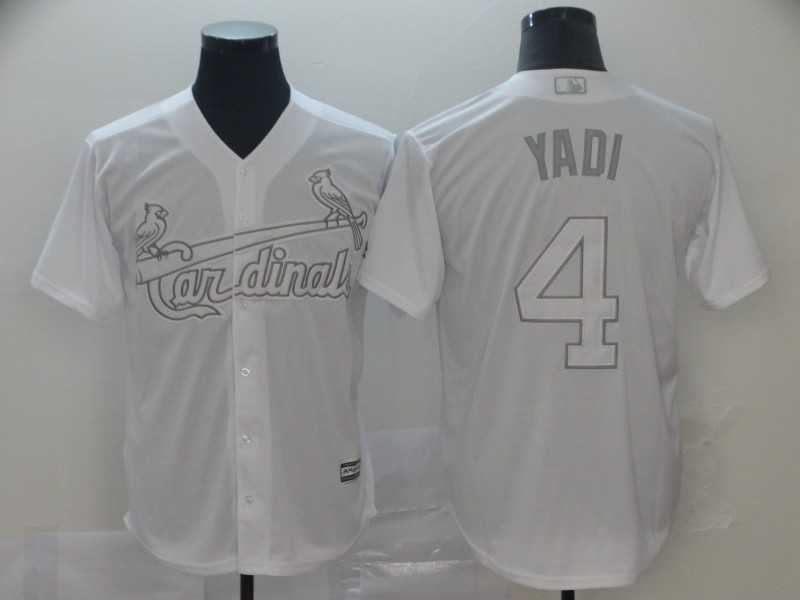 Cardinals 4 Yadier Molina Yadi White 2019 Players' Weekend Player Jersey,We sell and wholesale Cardinals 4 Yadier Molina Yadi White 2019 Players' Weekend Player Jersey on line form chian!
